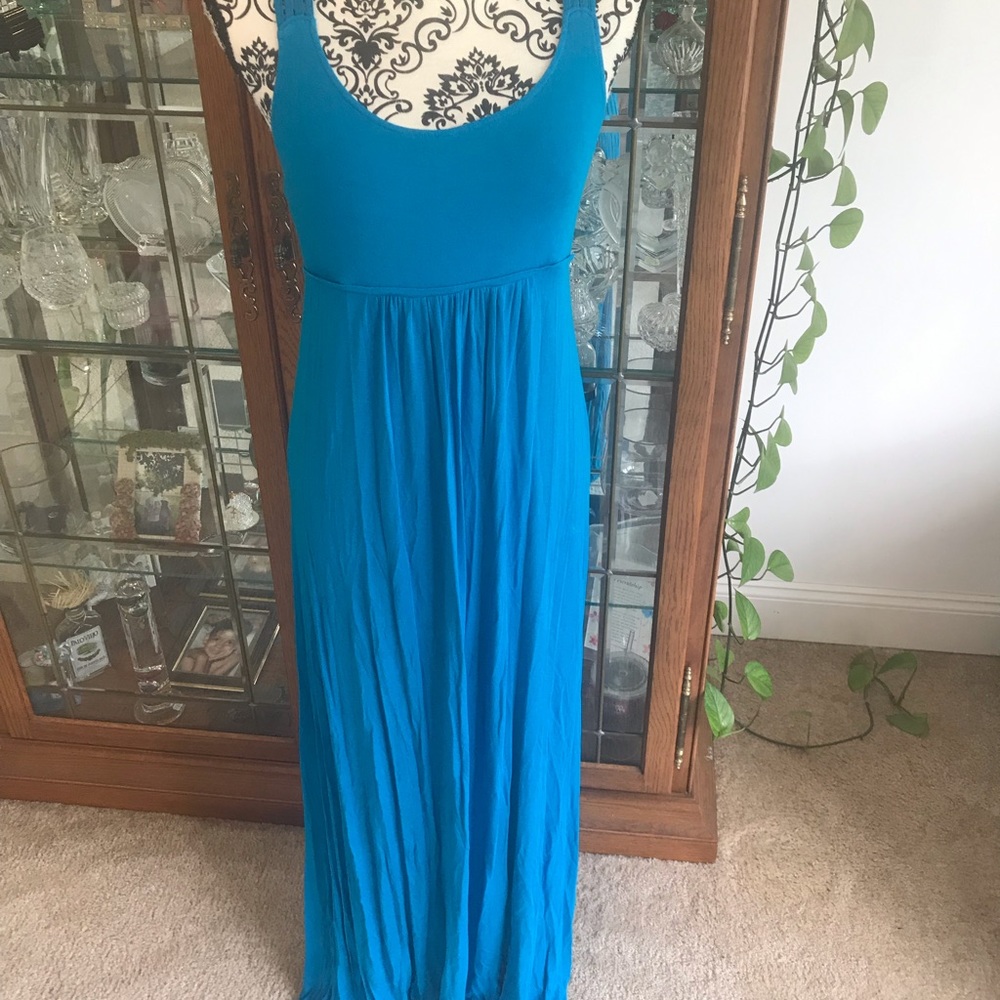 Calvin Klein Blue Strappy Maxi Dress